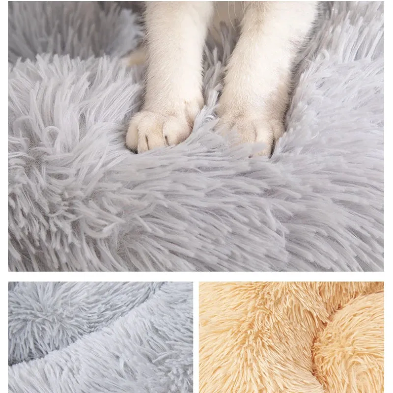Big Round Fluffy Dog Pillow Bed – Ultimate Comfort for Your Furry Friend!"